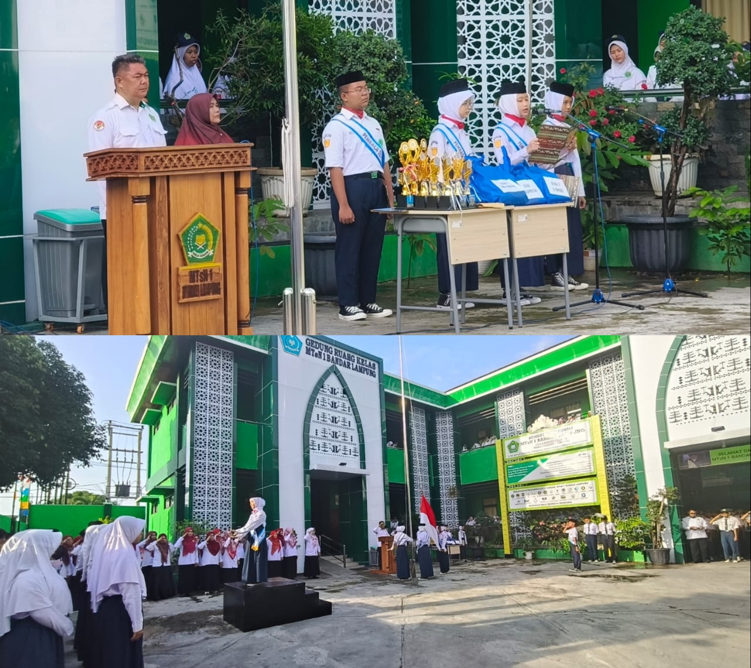 Kepala MTsN 1 Bandar Lampung Pimpin Langsung Upacara Bendera Awali Pembelajaran Semester 2 Tahun Ajaran 2025/2026