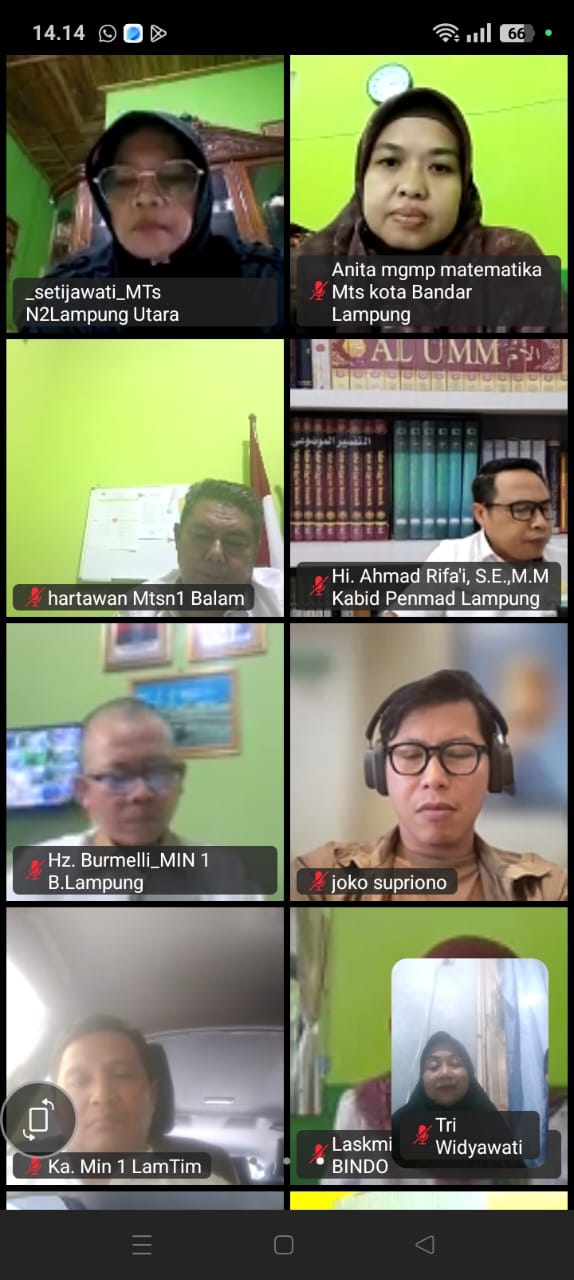 MTsN 1 Bandar Lampung Hadiri Rapat Koordinasi dan Pengarahan Pokja Bantuan Pemberdayaan MGMP Tahun 2025