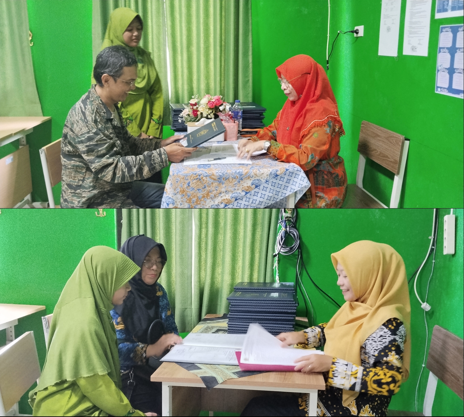 Pembagian Rapor Semester Ganjil Kelas 8 MTsN 1 Bandar Lampung Berjalan Lancar