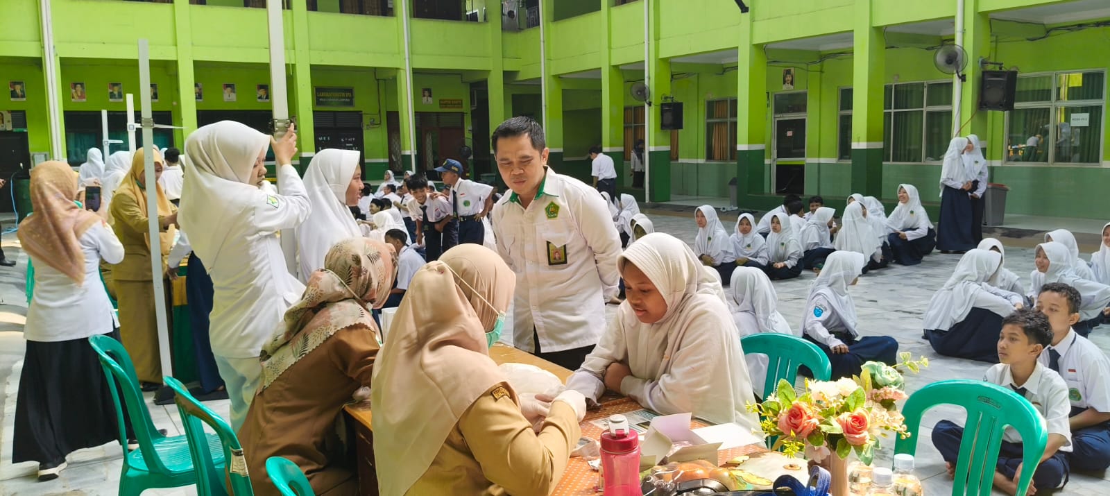 Jaga Kesehatan Warga Madrasah, MTsN 1 Bandar Lampung Gelar CKG Gratis