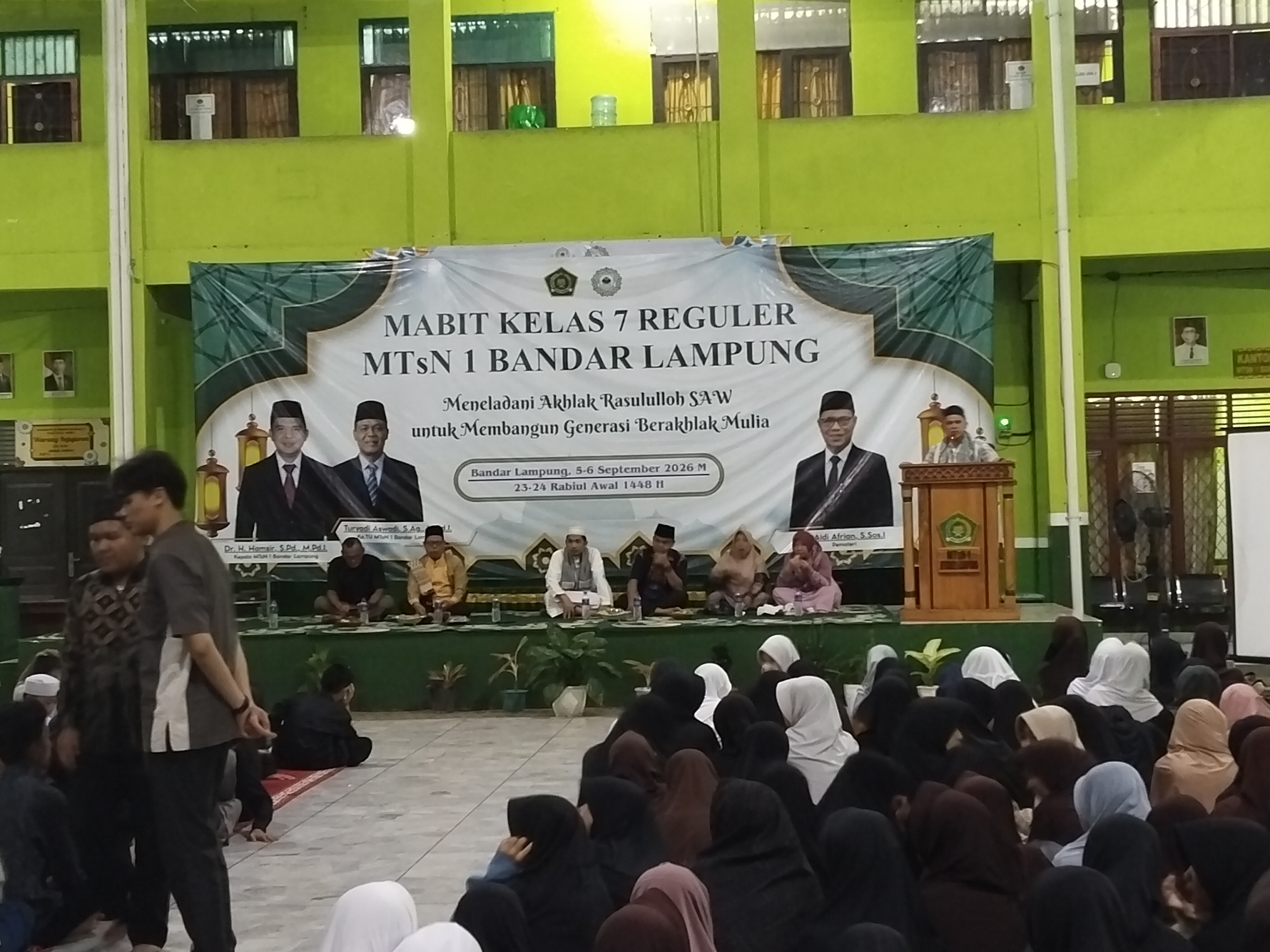 Perkuat Iman dan Taqwa; Kepala MTsN 1 Bandar Lampung Resmi Buka MABIT Kelas 7 Reguler 